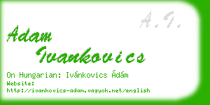 adam ivankovics business card