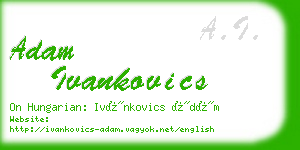 adam ivankovics business card